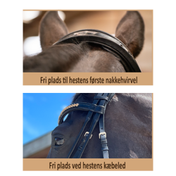 SteinEQUEST rundsyet trense med sten - Sort/Sort/Slv