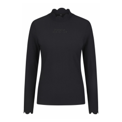 Pikeur rib ridebluse - Sort 