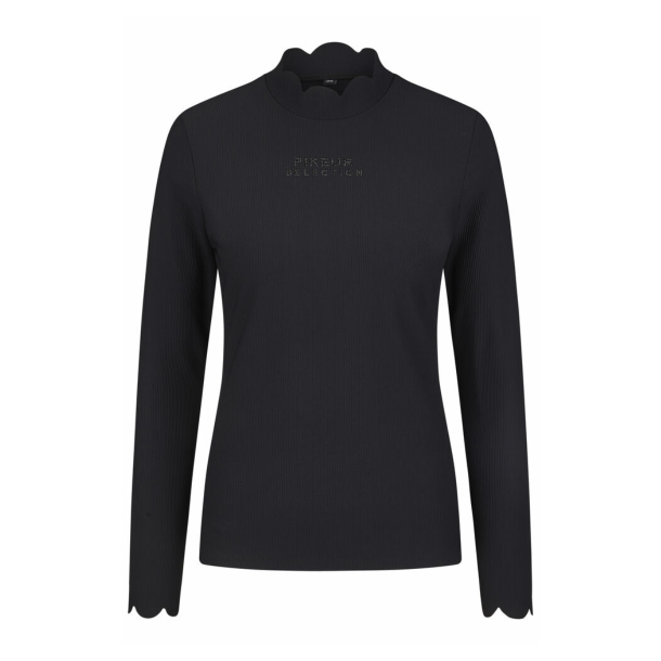 Pikeur rib ridebluse - Sort 