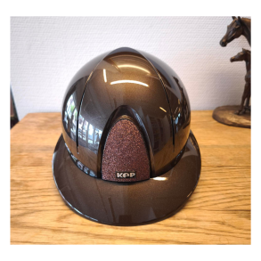 KEP Italia Smart Nova Polo Star ridehjelm, bred skygge, polish brun