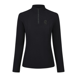 Pikeur ridebluse m. sten - Sort