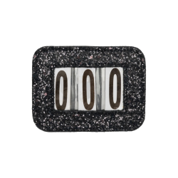 HG stvnenummer m. glitter - Sort