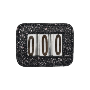 HG stvnenummer m. glitter - Sort