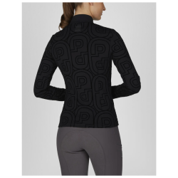 Pikeur ridebluse m. print - Sort