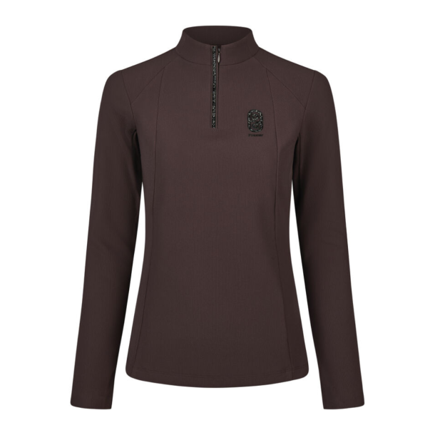 Pikeur ridebluse m. sten - Brun