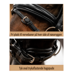 SteinEQUEST rundsyet trense med sten - Sort/Sort/Slv