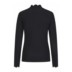 Pikeur rib ridebluse - Sort 