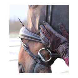 SteinEQUEST rundsyet trense m. dunlop pude - Sort/Sort/Slv