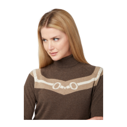 Vestrum Nicosia ridebluse i strik, brun