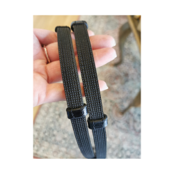 SteinEQUEST rundsyet tjle halv lder/halv gummi - Sort/Slv