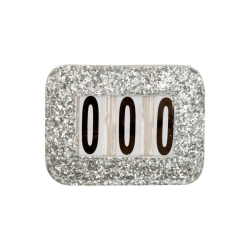 HG stvnenummer m. glitter - Slv