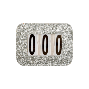 HG stvnenummer m. glitter - Slv