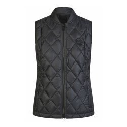 Quiltede Pikeur ridevest til dame, sort
