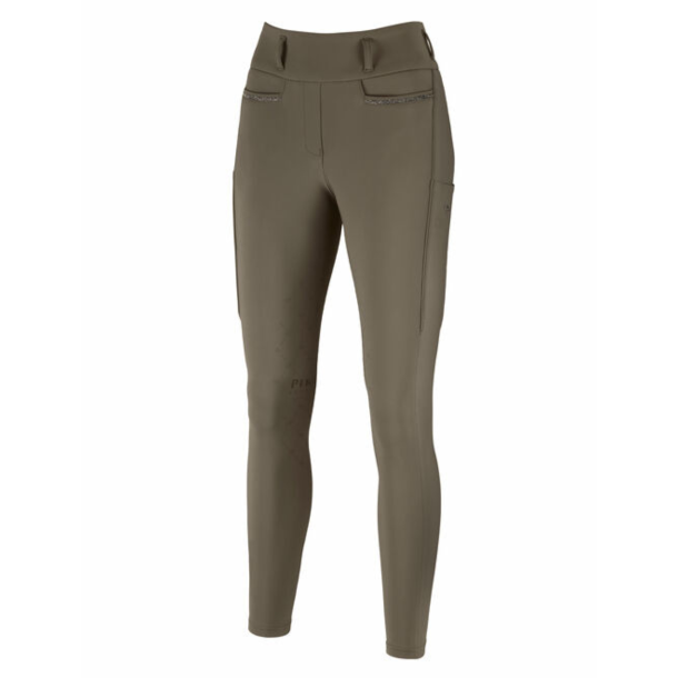 Pikeur Linnett vinter ridetights m. fuldgrip - Slate Brown