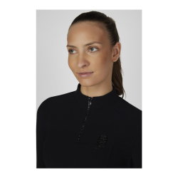 Pikeur ridebluse m. sten - Sort