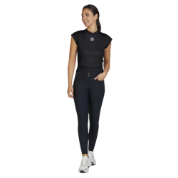 Pikeur cropped ride t-shirt - Sort