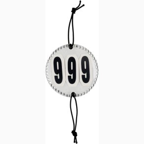 HG stvnenummer m/ klare sten - Hvid