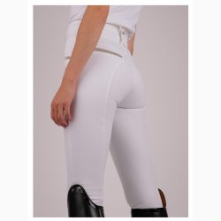 Montar Emery Yati ridebukser m/fuldgrip og krystaller - Hvid