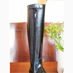 DeNiro Bellini ridestvler m/elastik i skaft - Brushed sort