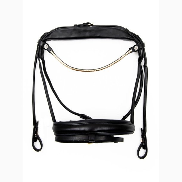 Finesse Bridles trense - Sort/Sort/Messing