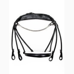 Finesse Bridles kandar - Sort/Hvid/Sølv